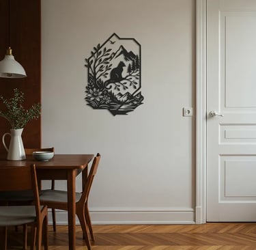 Modern metal wall art, contemporary home decor pieces