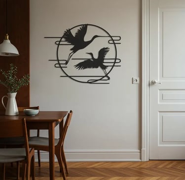 Modern metal wall art, contemporary home decor pieces