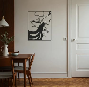 Abstract metal wall art, modern and artistic home decor