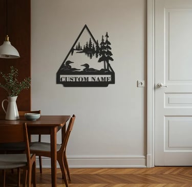 Modern metal wall art, contemporary home decor pieces