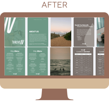 iv drip business menu after social media collaboration