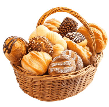 Een mand met brood