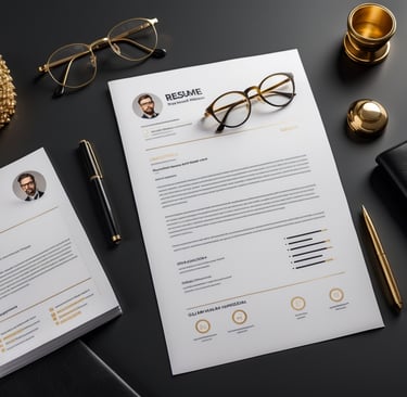 a desk with a pen and glasses on it