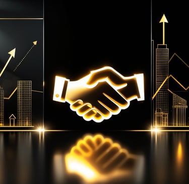 a business handshake with a business man shaking hands