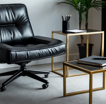 a chair with a book and a bookcase