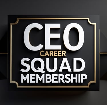 CEO Career Squad Membership logo in black and gold.