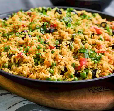 Arroz - Panela - Linguiça -Legumes - almoço - receitas