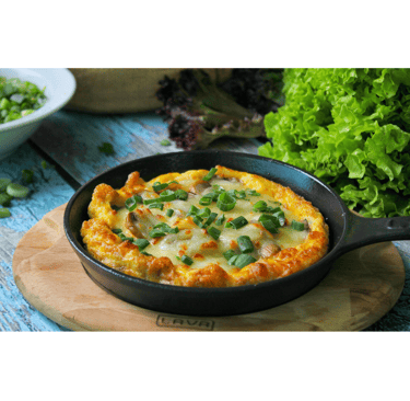 Omelete - Forno - Legumes - queijo - ralado