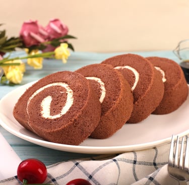 Rocambole - de - Chocolate - com - Recheio - Cremoso - de - Brigadeiro