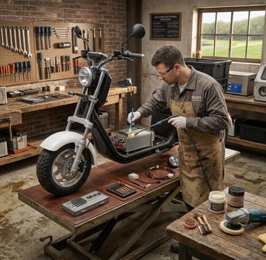 nettoyage scooter électrique 3 roues entretien régulier