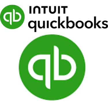 ntuit QuickBooks logo with green circle and white qb letters.