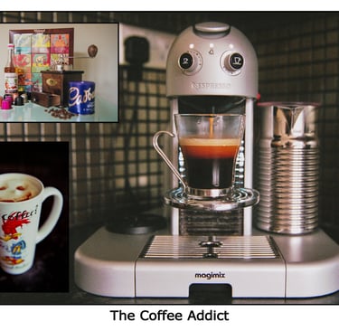 a coffee machine with a cup of coffee