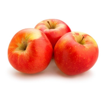 braeburn apples with white background