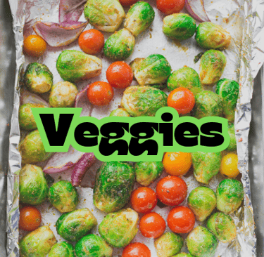mixed veggies on cookie sheet