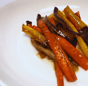 glazed carrots of honey and butter and spices