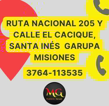 address and telephone number of one of the furniture store's branches ruta 205 y calle el cacique