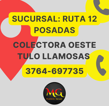 address and telephone number of one of the furniture store's branches colectora oeste tulo llamosas