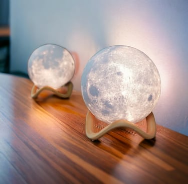 Lámpara led decorativa con forma de luna llena
