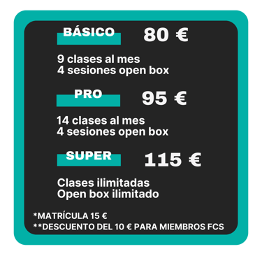 Tarifas vory crossfit precios