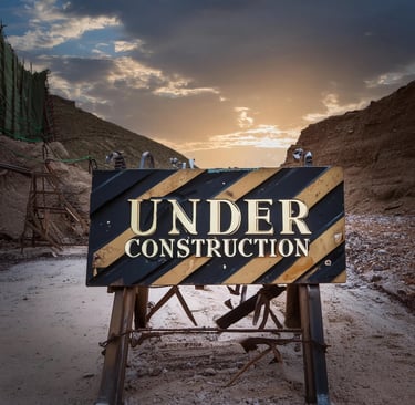a sign that says under construction under construction