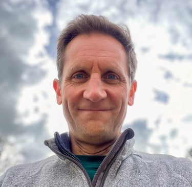 Marcus with grey clouds above