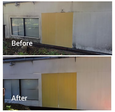 Office back corner clean and free of mold and dirt. 