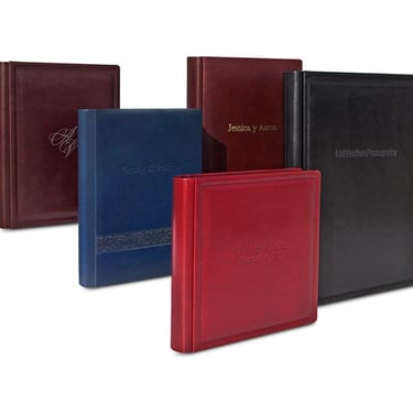 presentation de livre album photo de couverture en similicuir