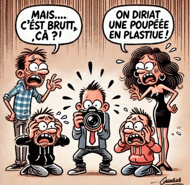Un client s’étonne d’une photo brute, tandis qu’un autre est choqué par une retouche excessive
