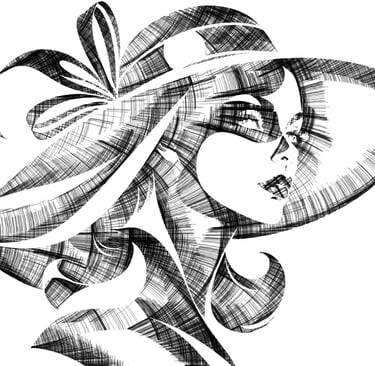 Crow Quill ink pen digital artwork created by Philip Preston using Studio Artist 5.5