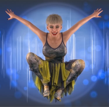 Leaping ballerina, from a series by UK digital artist Philip Preston.