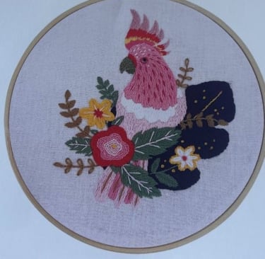 Gallah embroidery project