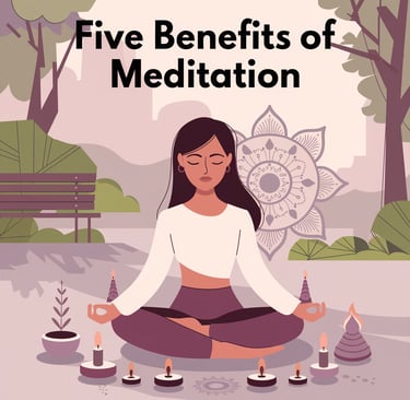 a woman sitting in a meditation position with candles and candles