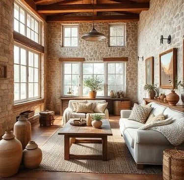 Warm Rustic Living Room Ideas : Cozy Modern Farmhouse Decor