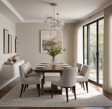 modern dining room décor inspiration with minimalist table setting and stylish furniture