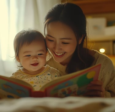 Enfant de 2 ans qui reconnaît son prénom dans un livre personnalisé