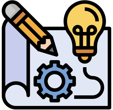 Creating innovative ideas icon
