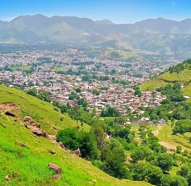 Panoramic view of Abbottabad from kotehra hill