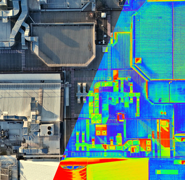 Commercial Roof drone Inspections thermal