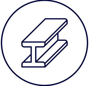 materiais selecionados, cantoneira, tubo, chapa, viga