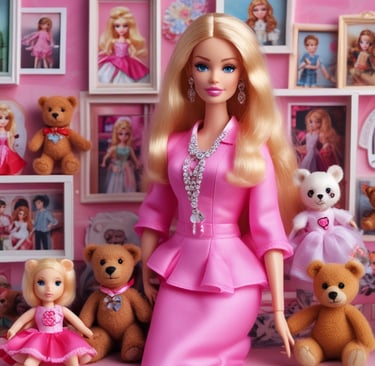 A vibrant display of various kids' toys including dolls, puzzles, and cars.