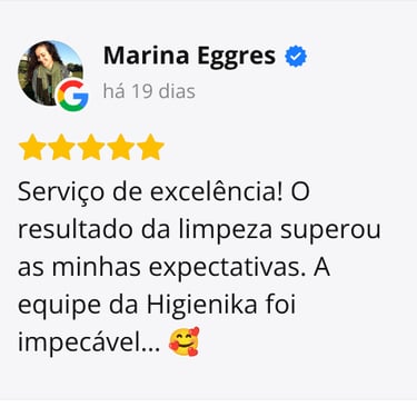 avaliação google 5 estrelas de Marina Eggres