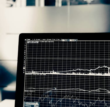 computer screen with a graph