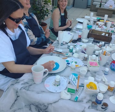 ceramic painting hen party activity
