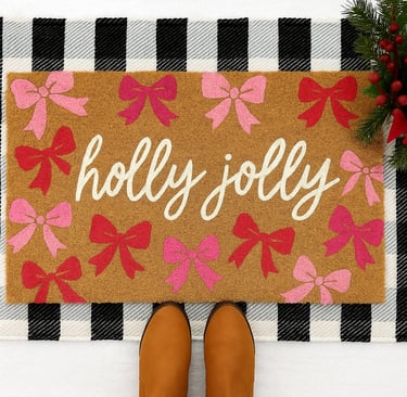 Christmas doormat painting workshop Lincoln