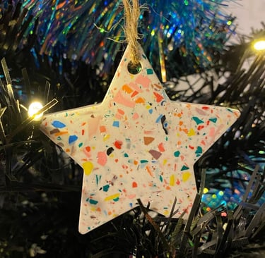 Christmas Jesmonite Terrazzo Decorations