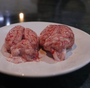 two halves of a brain scang of a brain scan