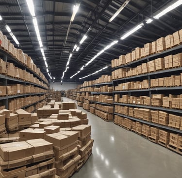 A vibrant market scene showcasing various cosmetic products.