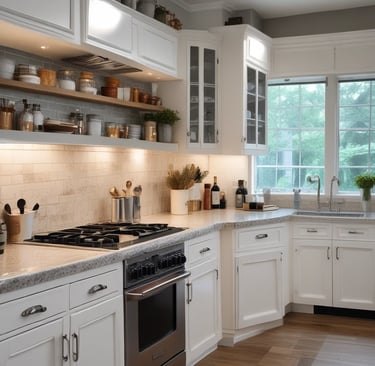 photo of white staircase