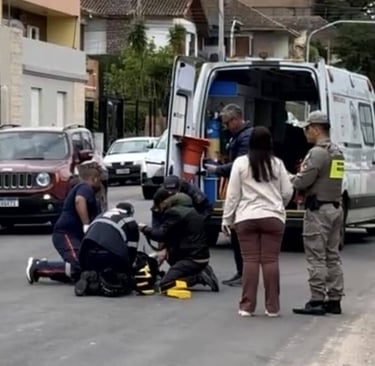 acidente deixa motociclista ferida em camaquã