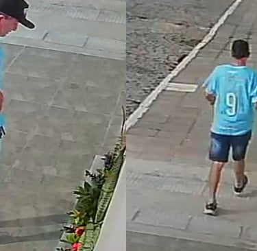 Câmera de segurança flagra homem furtando flor em Camaquã